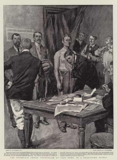 Bir İşe Alım Ofisinde Transvaal Krizi, Cape Town'da Coşku by William Hatherell