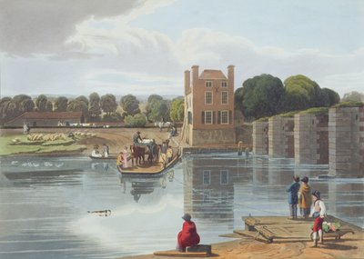 Dachet Ferry, Windsor yakınlarında, Robert Havell the Younger (1793-1878) tarafından oyulmuş, 1818