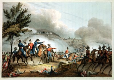 Salamanca Savaşı, 22 Temmuz 1812, J. Clarke tarafından kazınmış, M. Dubourg (aquatint) tarafından renklendirilmiş by William Heath