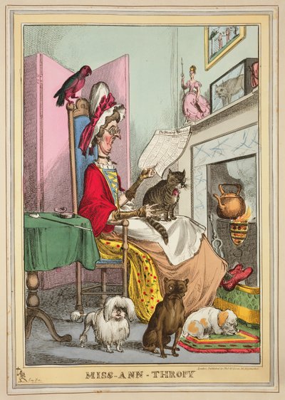 Miss-Ann-Thropy, Thomas McLean, Londra tarafından yayınlandı (renkli gravür) by William Heath
