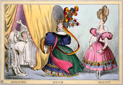 Sabah Öğlen Gecesi, c.1828 (el boyaması gravür) by William Heath