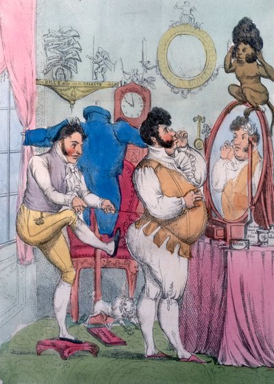 Regency a la Mode, 1812 (renkli dağlama) by William Heath