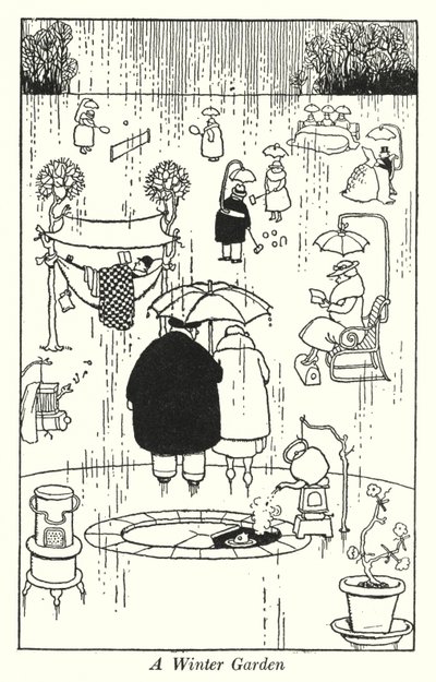Bir Kış Bahçesi (lito) by William Heath Robinson