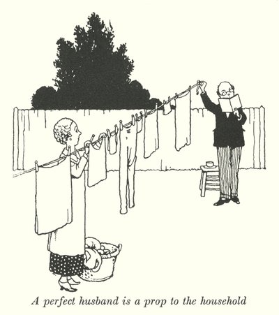 Kusursuz bir koca, ev için bir destektir (lito) by William Heath Robinson
