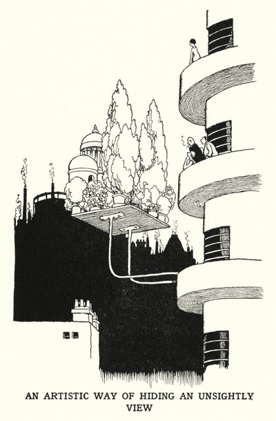Çirkin Bir Görünümü Gizlemenin Sanatsal Bir Yolu (lito) by William Heath Robinson