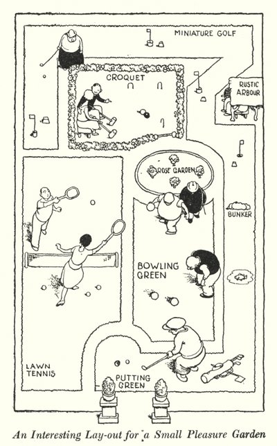 Küçük Bir Zevk Bahçesi İçin İlginç Bir Düzen (lito) by William Heath Robinson