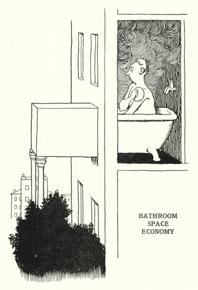 Banyo Alanı Ekonomisi (lito) by William Heath Robinson