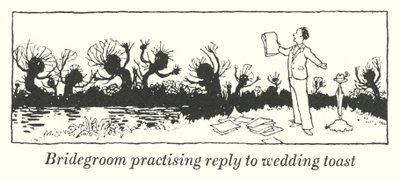Damat düğün tostuna cevap veriyor (lito) by William Heath Robinson