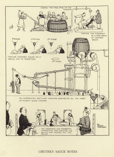 Chutney sosu notları by William Heath Robinson