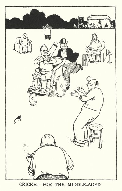 Orta Yaşlılar için Kriket (lito) by William Heath Robinson
