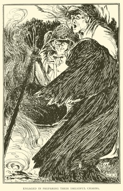 Korkunç cazibelerini hazırlamakla meşguller by William Heath Robinson