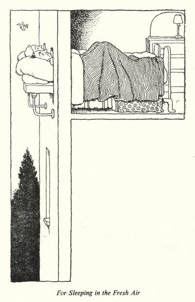 Temiz Havada Uyumak İçin (lito) by William Heath Robinson