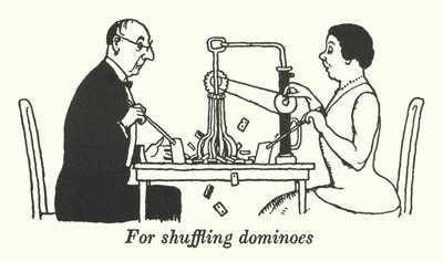 Dominoları karıştırmak için (lito) by William Heath Robinson