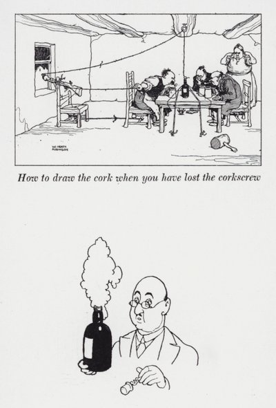 Tirbuşonu kaybettiğinizde mantar nasıl çizilir (lito) by William Heath Robinson