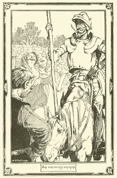Don Kişot (lito) için çizim by William Heath Robinson