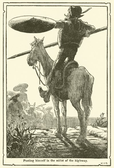 Don Kişot (lito) için çizim by William Heath Robinson