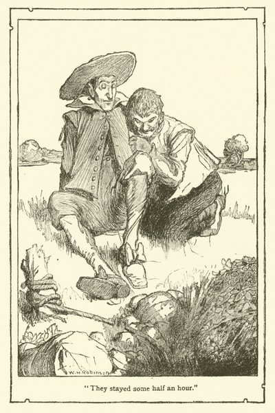 Don Kişot (lito) için çizim by William Heath Robinson