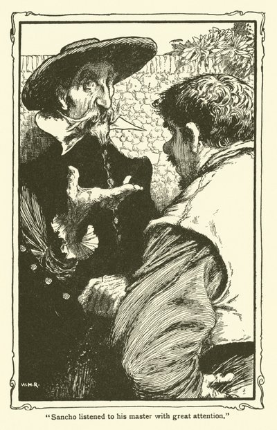 Don Kişot (lito) için çizim by William Heath Robinson