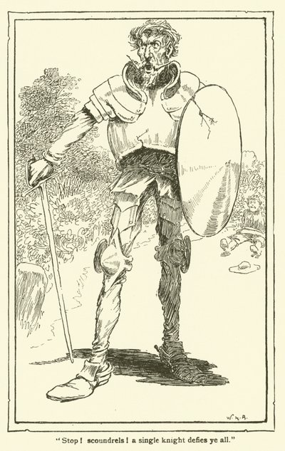 Don Kişot (lito) için çizim by William Heath Robinson