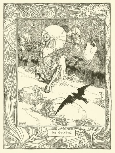 Don Kişot (lito) için çizim by William Heath Robinson