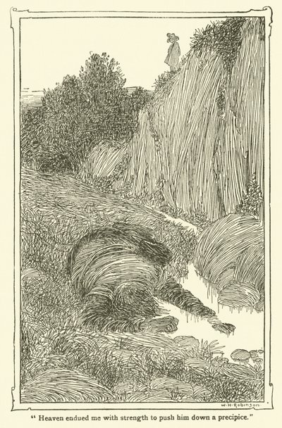 Don Kişot (lito) için çizim by William Heath Robinson