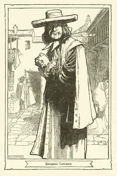 Don Kişot (lito) için çizim by William Heath Robinson