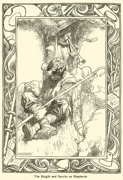 Don Kişot (lito) için çizim by William Heath Robinson