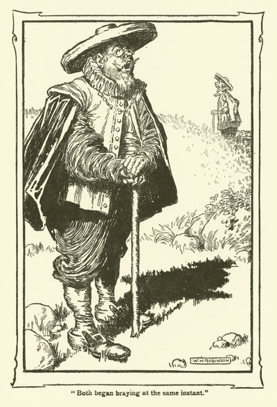 Don Kişot (lito) için çizim by William Heath Robinson