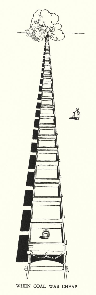 W Heath Robinson (lito) tarafından Demiryolu Ribaldry için İllüstrasyon by William Heath Robinson