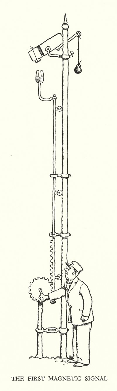 W Heath Robinson (lito) tarafından Demiryolu Ribaldry için İllüstrasyon by William Heath Robinson