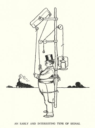 W Heath Robinson (lito) tarafından Demiryolu Ribaldry için İllüstrasyon by William Heath Robinson