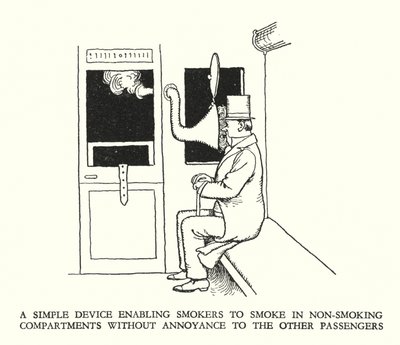 W Heath Robinson (lito) tarafından Demiryolu Ribaldry için İllüstrasyon by William Heath Robinson