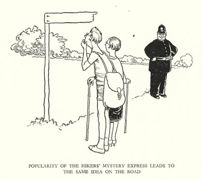 W Heath Robinson (lito) tarafından Demiryolu Ribaldry için İllüstrasyon by William Heath Robinson