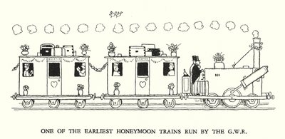 W Heath Robinson (lito) tarafından Demiryolu Ribaldry için İllüstrasyon by William Heath Robinson