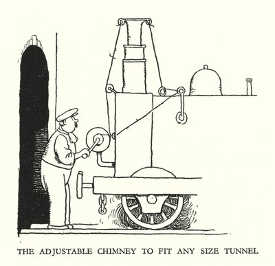 W Heath Robinson (lito) tarafından Demiryolu Ribaldry için İllüstrasyon by William Heath Robinson