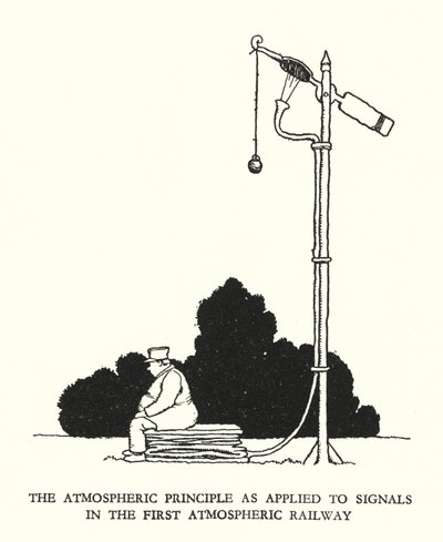 W Heath Robinson (lito) tarafından Demiryolu Ribaldry için İllüstrasyon by William Heath Robinson