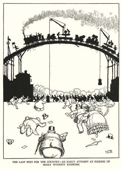 W Heath Robinson (lito) tarafından Demiryolu Ribaldry için İllüstrasyon by William Heath Robinson
