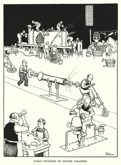 W Heath Robinson (lito) tarafından Demiryolu Ribaldry için İllüstrasyon by William Heath Robinson