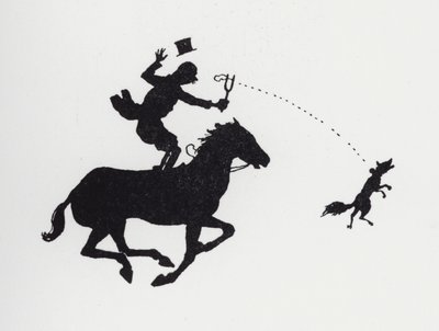 Atlı adam mancınık tilki (lito) by William Heath Robinson