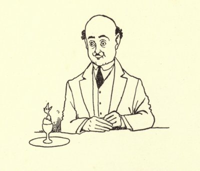 Adam sabah yumurtasında kuş tarafından şaşırttı by William Heath Robinson