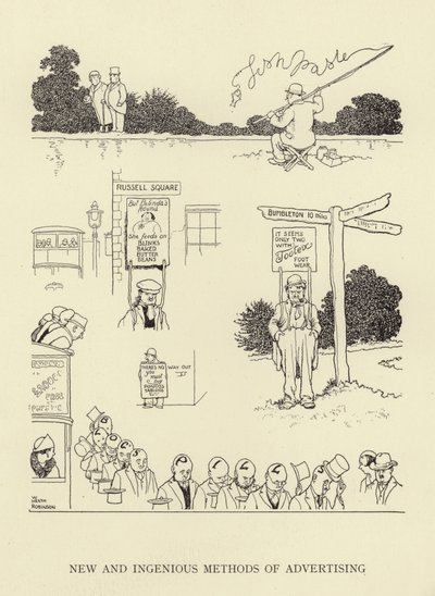 Yeni ve dahiyane reklamcılık yöntemleri by William Heath Robinson