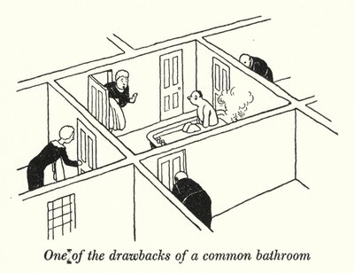 Ortak bir banyonun dezavantajlarından biri (lito) by William Heath Robinson