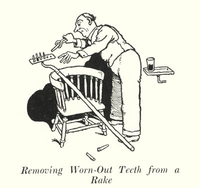 Tırmıktan Eskimiş Dişleri Çıkarma (lito) by William Heath Robinson