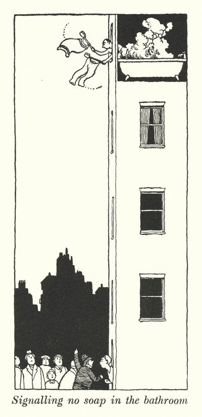 Banyoda sabun olmadığının sinyali (lito) by William Heath Robinson