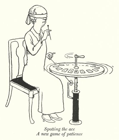 Ası tespit etmek, Yeni bir sabır oyunu (lito) by William Heath Robinson
