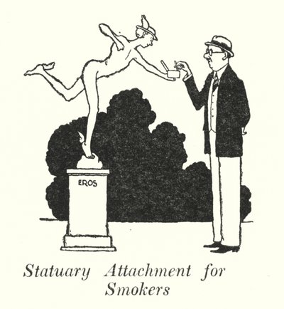 Sigara İçenler için Heykel Eklentisi (lito) by William Heath Robinson