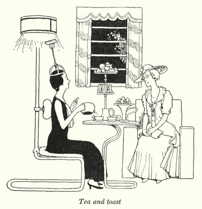 Çay ve tost (lito) by William Heath Robinson