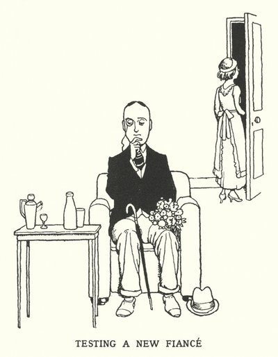 Yeni Nişanlıyı Test Etme (lito) by William Heath Robinson