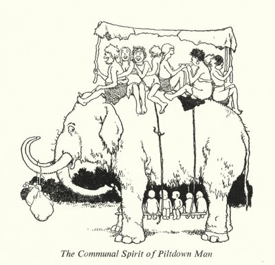 Piltdown Adamının Ortak Ruhu (lito) by William Heath Robinson