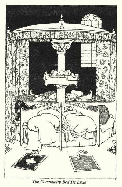 The Community Bed De Luxe (taş) by William Heath Robinson